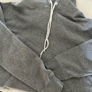 Grey cropped hoodie
